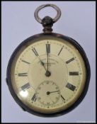 A silver 935 Langdon Davies and Co. chronometer Lever  open face pocket watch.