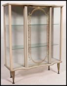 A retro 1950's small china display cabinet.