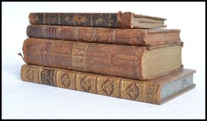 ANTIQUARIAN BOOKS; A collection of 4x 18th / very early 19th century antiquarian books;