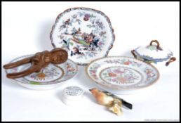 A pair of period ceramic plate warmers stamped to the underside Bottle Japan P.