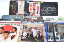 A collection of vinyl Long Play records dating from the 60's bur mainly 1980's to include Star Wars,