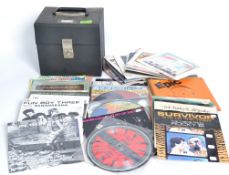 A collection of 45rpm vinyl records dating from the 1970's to include several genres such as Punk,