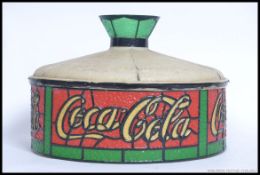 A vintage mid century Coke Cola advertising promotional plastic light shade ,