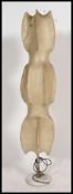 An unusual late 20th century retro vintage floor standing lamp of shaped form,