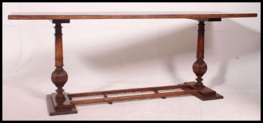 An excellent 1930's solid oak large coffee table.