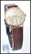 A vintage 1960's gentlemans Peronia 21 Jewel wristwatch having baton numeral dial with central