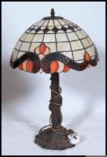 A large Art Noveau style Tiffany table lamp.