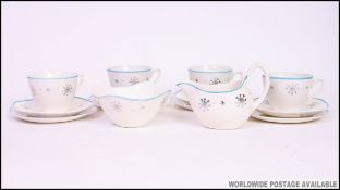 A fabulous Midwinter Modern ' Fashion Series ' 1950's part tea service comprising 4 trios,