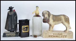 A collection of breweriana items to include and adverting St Bernard Hennessey Cognac advertising