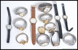 A collection of wristwatches to include ladies dress watch, Smiths 7 Jewels vintage gents watch,