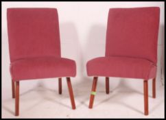 A pair of vintage mid century matching bedroom chairs,