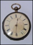 A 19th century silver cased pocket watch by W Jones of London.