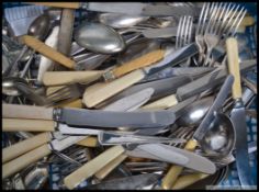 A collection of early 20th century flatwares to include Harrods, Hart Combe & Co.