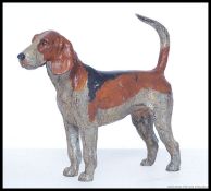 A bronze figure of a hunting gun dog / hound.