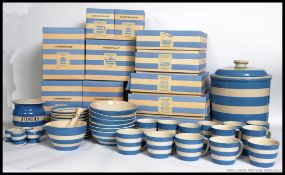 An extensive collection of TG Green blue and white china.