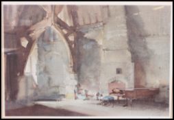 After W Russell Flint. A print of a watercolour no 12 / 300 Ancient Interior with grand piano.