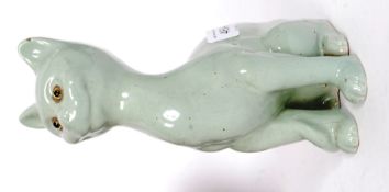 A West Country pottery figurine of a cat in the Galle style reputed to be Aller Vale.
