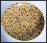 A good early 20th century Chinese oriental large imperial yellow dish.