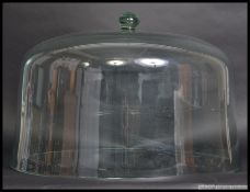 A very large Victorian 19th century glass cloche,