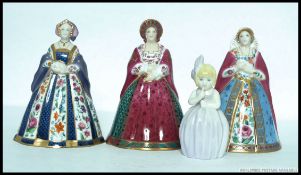 A collection of Royal Worcester candle snuffers from the connoisseur collection.