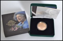 An original Cased Royal Mint Gold Proof Coin - 1900-2002 Queen Elizabeth - The Queen Mother