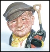 A Royal Doulton large character jug entitled ' The Gardener ' Model No D6630 - Green backstamps.