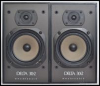 A pair of Delta 30.L Wharfdale speakers, both without front covers.