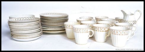 A 19th century Staffordshire part tea service comprising cups, saucers, plates etc.