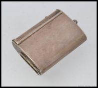 A Victorian silver patent sprung novelty vesta case, Birmingham 1908 by Matthew Wilcox & Son.