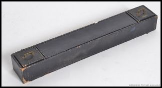 A black leather cased travelling writing set,