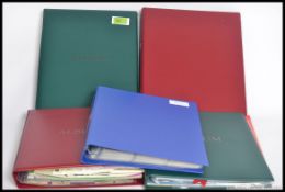 A box of football cards - trade cards set to 5 albums to include Bassett,