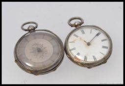 2 silver early 20th century pocket watches. Both af.