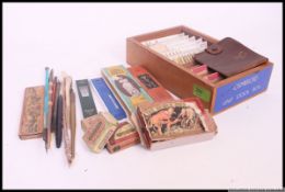 An extensive collection of fountain pen equipment to include a Shop fitting Osmiroid Unit Stock Box.