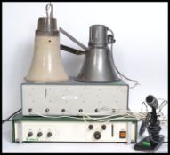 A vintage / retro 20th century industrial factory tannoy system, consisting of a Amp,