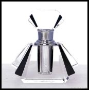 A decorative art deco style fan shaped ladies perfume bottle 7.5cm x 7.