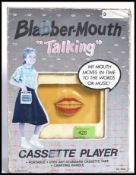 A retro Blabber Mouth portable Talking cassette player, retaining it's original box and packaging.