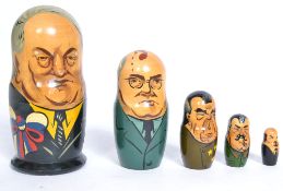 A set of 20th century Russian Political themed dolls - each depicting a different political figure.