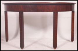 A Georgian mahogany demi lune console table - hall table.