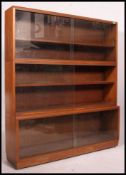 RETRO 'SIMPLEX' LIGHT MAHOGANY SECTIONAL BOOKCASE in the Globe Wernick style,