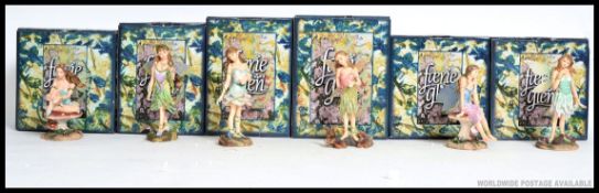 A collection of six Faerie Glen ceramic painted figures to include Shadowmyst, Willowshimmer,
