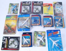 PLANES: A collection of 19x carded diecast model aeroplanes, to include Motor Max, Matchbox,