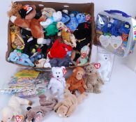 BEANIE BABIES: A large collection (approx 40+) of assorted TY Beanie Babies (And a few other makes).