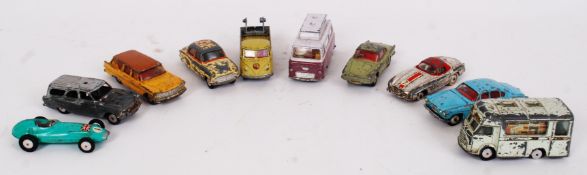 CORGI: A collection of 10x assorted loose vintage diecast model Corgi Toys cars - including 152,
