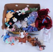 BEANIE BABIES: A large collection (approx 40+) of assorted TY Beanie Babies (And a few other makes).