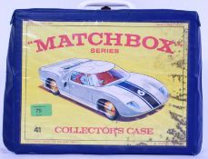 MATCHBOX: An original vintage Matchbox 41 Collectors carry case in blue vinyl,