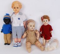 DOLLS: A collection of assorted vintage dolls - vinyl, plastic and composition.