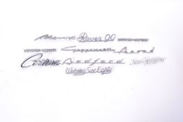 CAR BADGES: A collection of 10x classic car chrome (mostly) name badges: Morris Minor, Bedford,