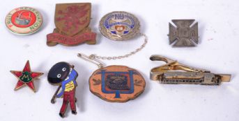 A collection enamel set vintage badges - medals.