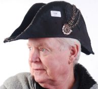 A 19th century (c 1820) Naval Bicorn military uniform hat.