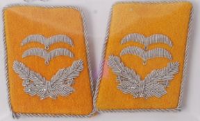 Third Reich Nazi issue Luftwaffe officers collar insignia patch.